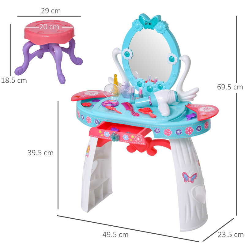 Coiffeuse pour enfant avec miroir Gaudy