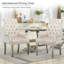 Upholstered Tufted Arm Dining Chairs-435674184