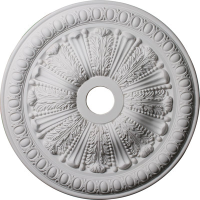 Endurathane Tomango Egg & Dart Ceiling Medallion, 27 7/8"OD x 3 7/8"ID x 2 1/2"P (Fits Canopies up to 6 3/4"), Factory Primed
