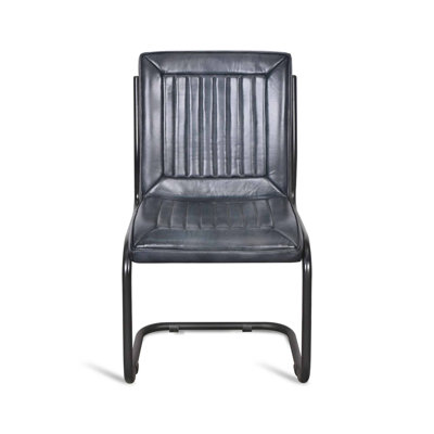 Auterson 18.9cm H Leather Upholstered Metal Upholstered Back Accent