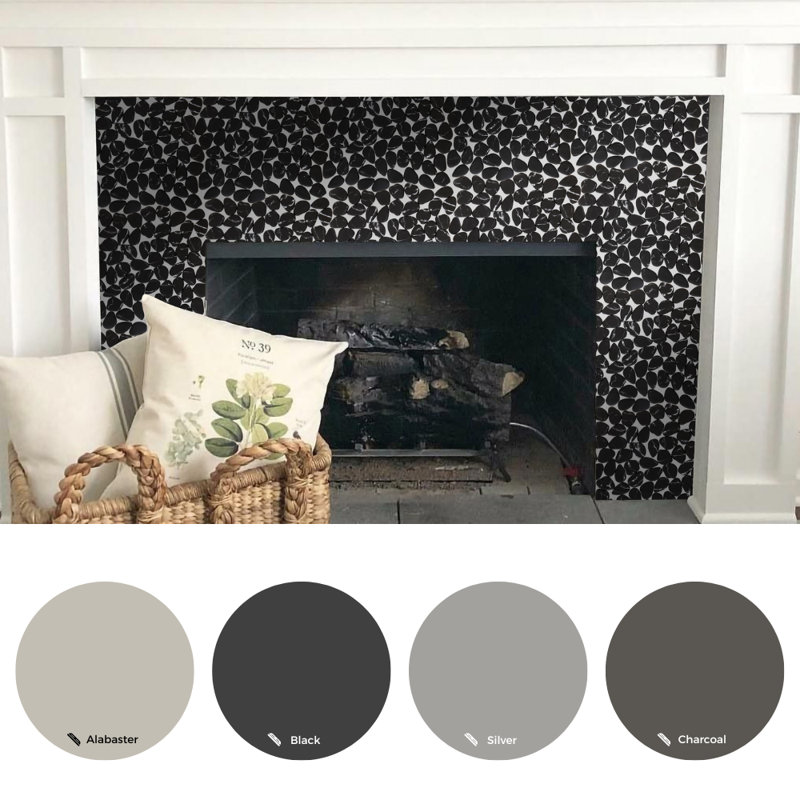 Recycled Cenote Pebble 13" x 13" Glass Wall & Floor Tile, Charcoal Black