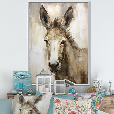 Portrait d'un âne sophistiqué sur toile