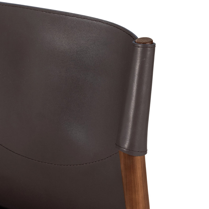 Lulu Side Chair in Espresso/Cardiff Cream, Brown Leather Blend//Cardiff Cream