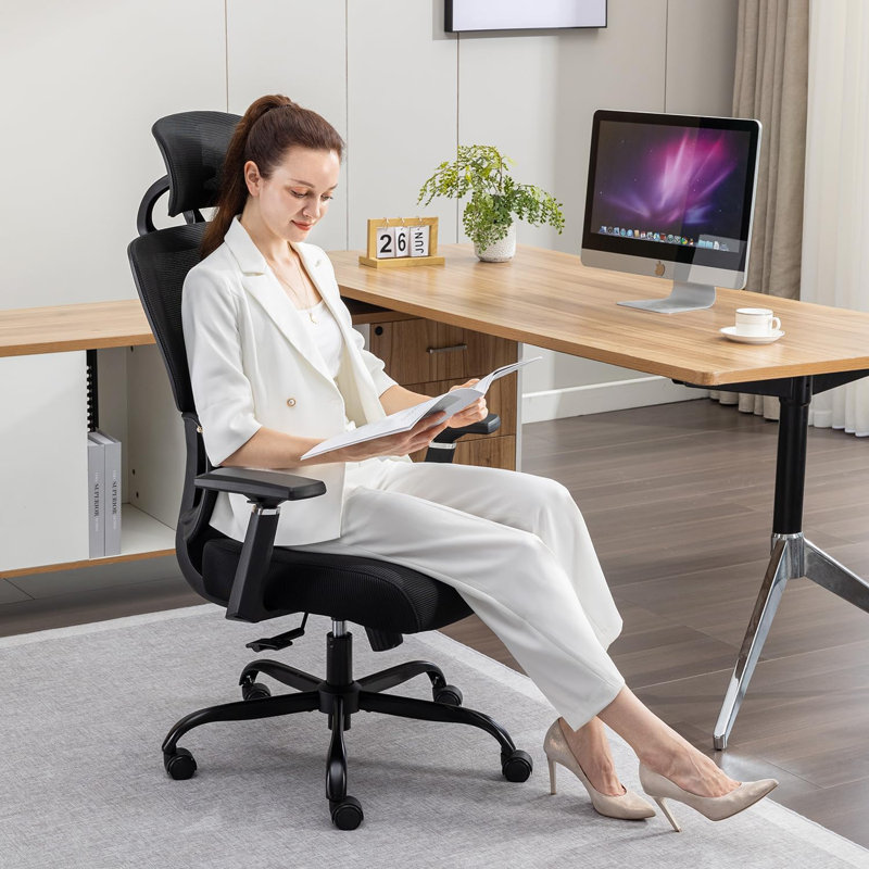Chaise de bureau Laurissa, Noir