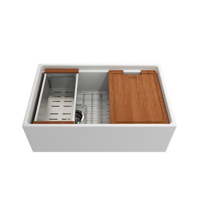 36'' L Farmhouse Apron-Front Fireclay Kitchen Sink