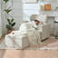 Fauteuil d'appoint surdimensionné avec repose-pieds avec rangement - Fauteuil Mid-Century large - Siège profond, fauteuil de lecture rembourré-971908012