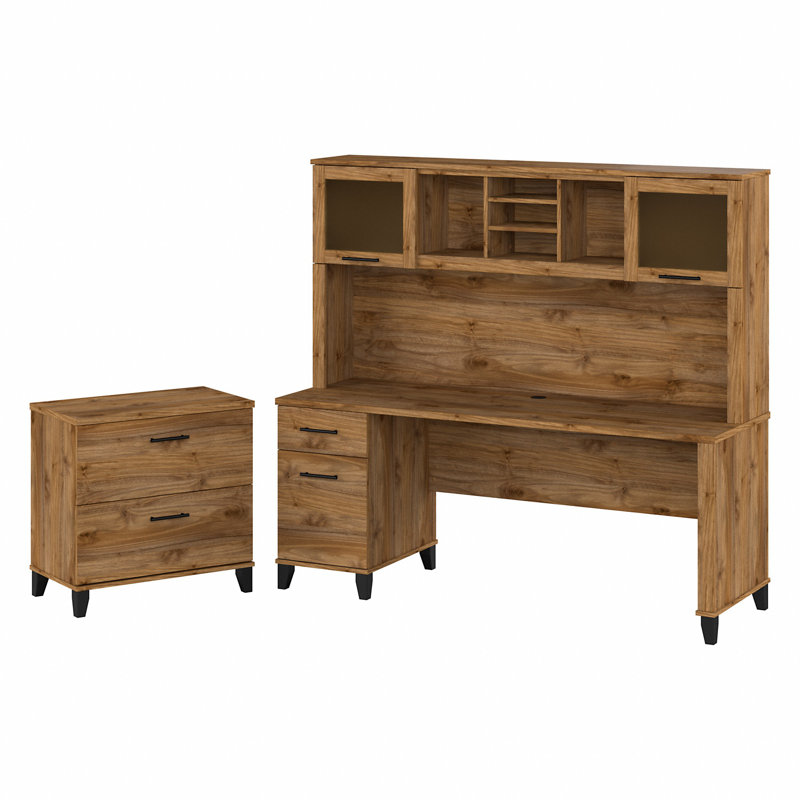 Computer Desk, Fresh Walnut