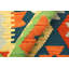 Tapis vert / rouille / beige en laine noué à la main 3 pi 3 po x 4 pi 11 po Graford Southwestern