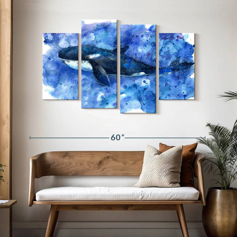 Blue Killer Whale, 32" H x 52" W