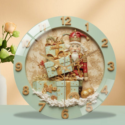 Horloge murale de Noël avec horloge murale 12 po