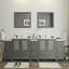  Ensemble de meuble-lavabo double 96 "avec miroir Modern-27042793