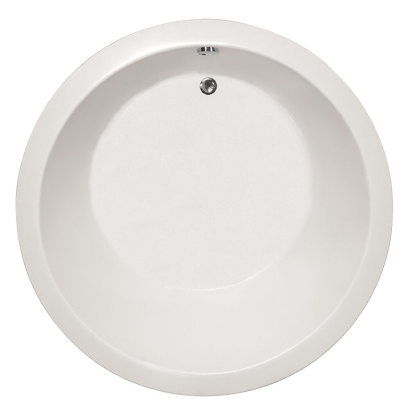 Redondo 60'' L Soaking Bathtub, Satin Chrome, White