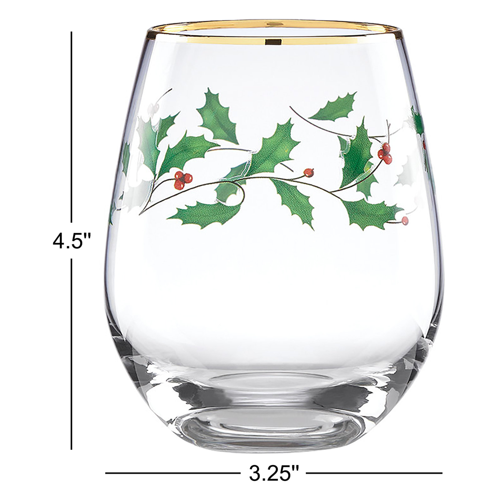 Holiday 4-Piece Wine Glass Set