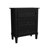 Black Nightstand with Three Drawers, Fully Assembled-863231363