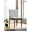 De 2 chaises de salle à manger de style Mid-Century, assise en tissu gris, structure moderne en bois massif de ton naturel 2 pièces, ton, assise