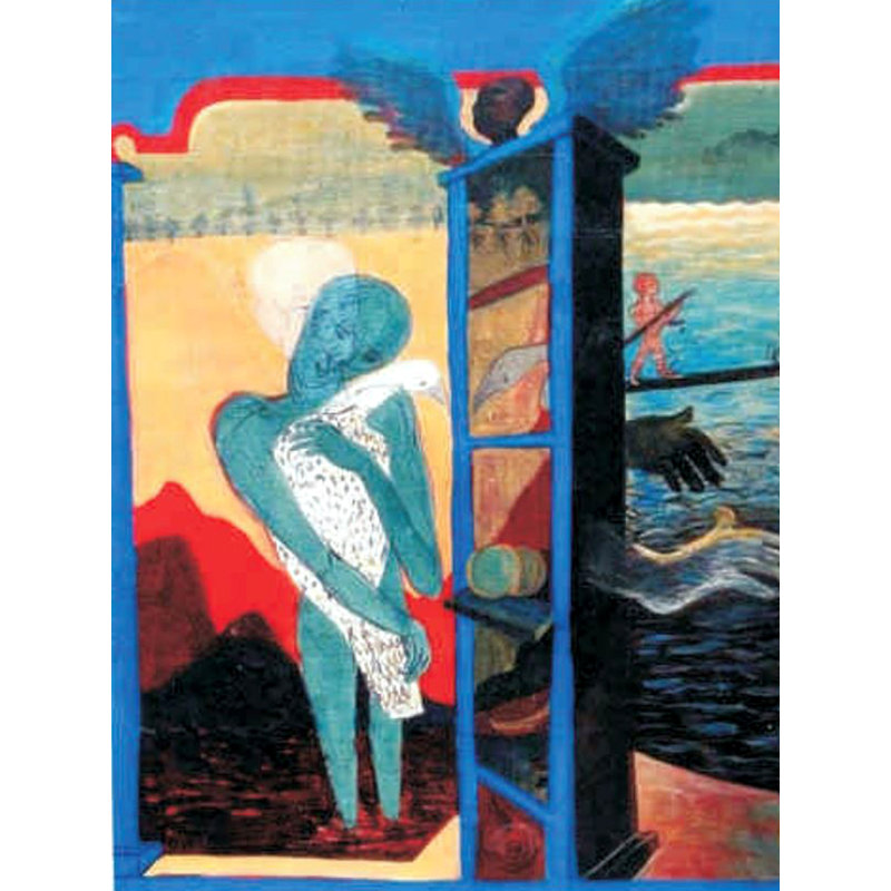 Étrange Existance | Couleurs acrylique sur papier Canson | Par Krishna Rajendra