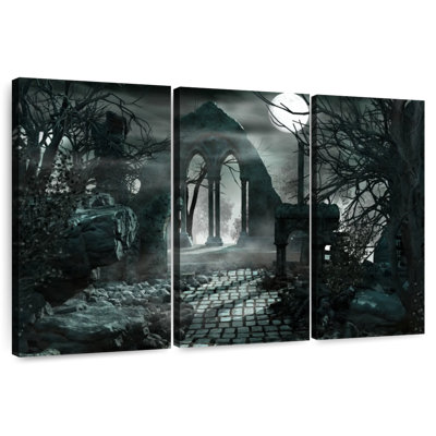 Ruines gothiques au clair de lune