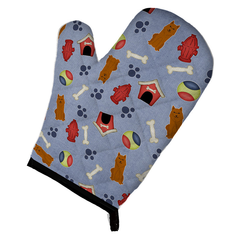 Caroline's Treasures Dog House Polyester Oven Mitt