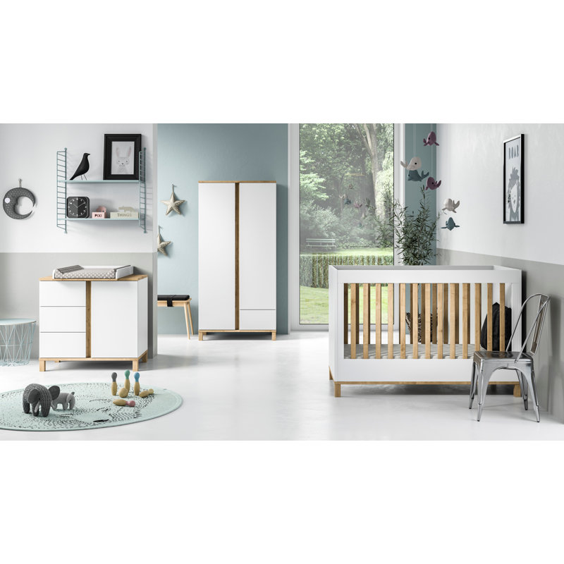 Cornett 2 Door Wardrobe, White/Oak