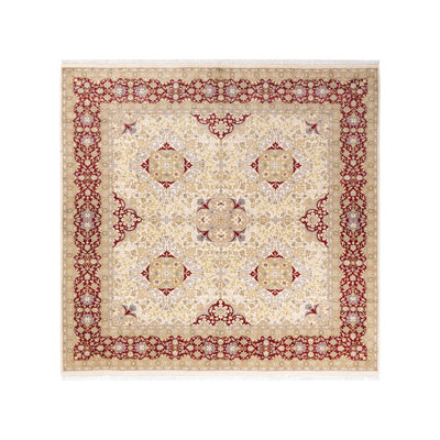 Keenan One-of-a-Kind 6' 2" X 6' 7" 2000s Wool Area Rug in Ivory