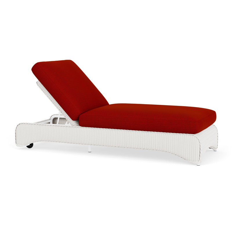 Loom Outdoor Chaise Lounge, White, Kadogo Lake