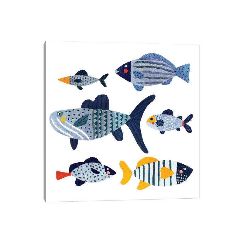 Patterned Fish II by Victoria Barnes - Wrapped Canvas Print, 30.48 cm H x 30.48 cm W