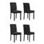 Chaises capitonnées moelleuses 5 pièces brun