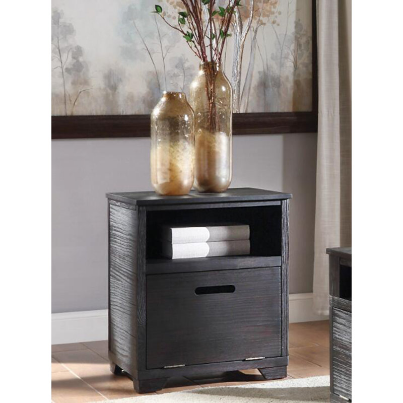 Table de bout moderne avec porte rabattable, table d'appoint
