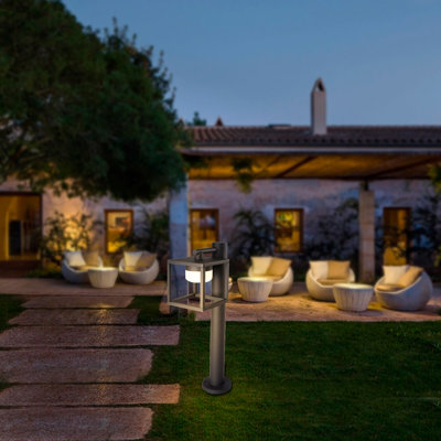 Inowel Light Outdoor Pathway LED Lights IP44 Water Lantern Garden Modern Modern Lighting Lighting Square Mount GX53 LED Aluminium Bollard Lamp for Walkway Patio Yard Lawn 6,5W 650Lm 3000K