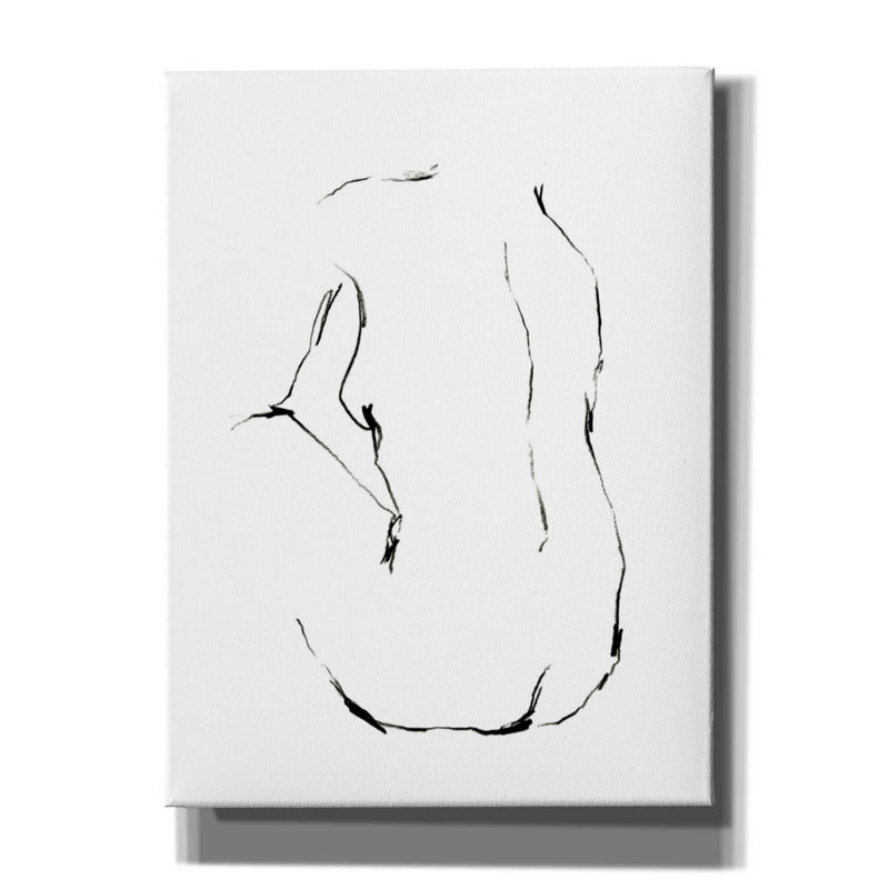 "Fryda Figurine assise Pose II sur toile" par Ethan Harper, reproduction, H 16 po x l 12 po x P 0,75 po