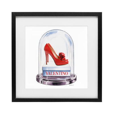 «Red Heels in Bell Bell», reproduction sous verre encadrée, design par Amanda Greenwood