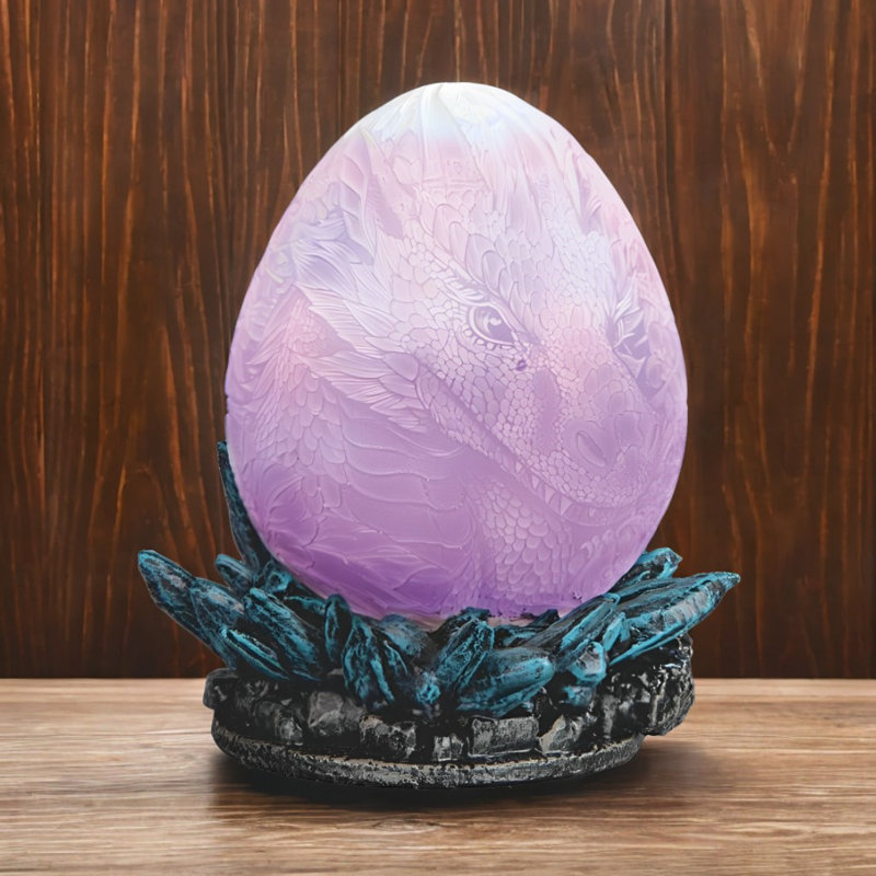 5"H LED Globe-Dragon on Icicle Figurine