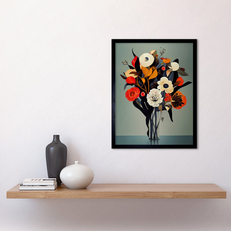 Winter Flower Floral Bouquet - Single Picture Frame Print