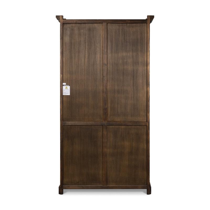Glass China Cabinet, Antique Black