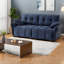 Canapés bleus modernes et ergonomiques, revêtement en chenille pour la maison et le bureau