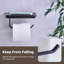 Wall Mounted Toilet Paper Holder With Storage Shelf, Rustproof Zinc Alloy Construction, Heavy Duty Bathroom Tissue Roll Organizer-1598760185