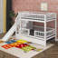 Lit superposé en bois avec toboggan, lit gigogne et escalier de rangement pour enfants, adolescents, adultes-2004879880