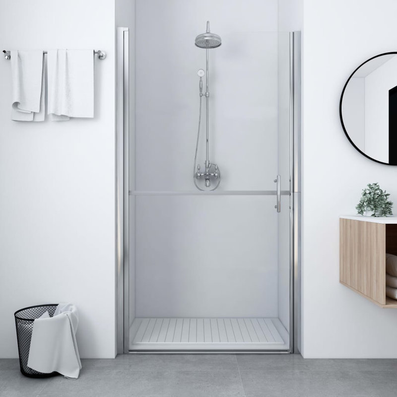 39.4'' - W x 70.1'' H Single Sliding Door Framed Shower Door with