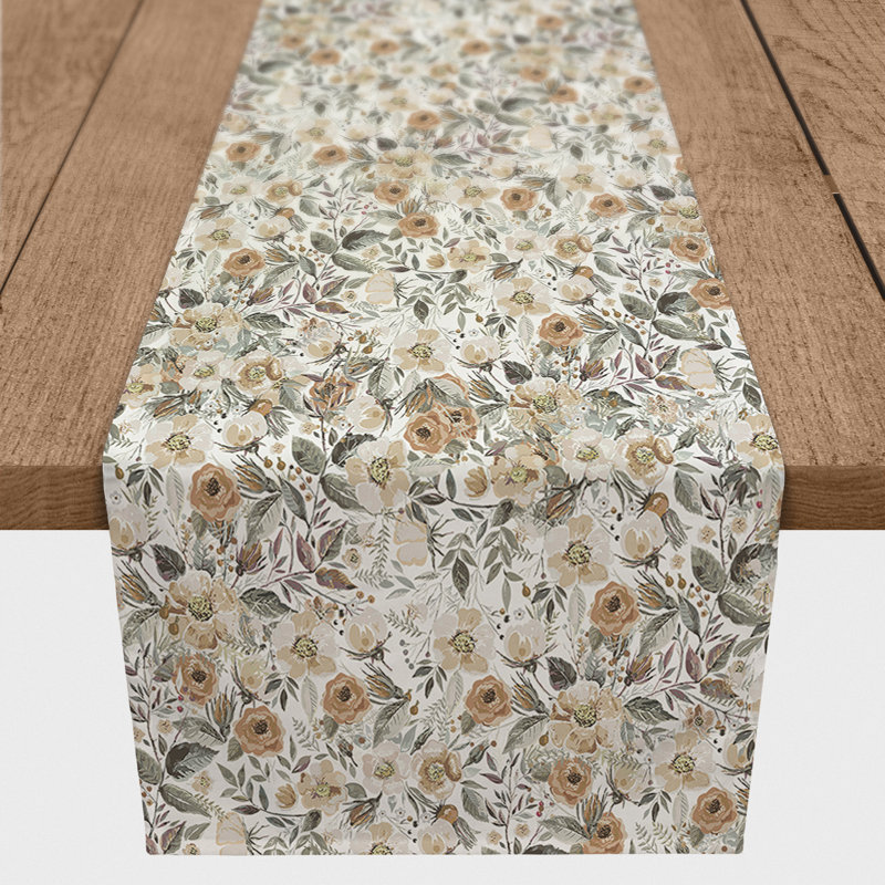 Fall Flowers Table Runner, 90" L x 16" W