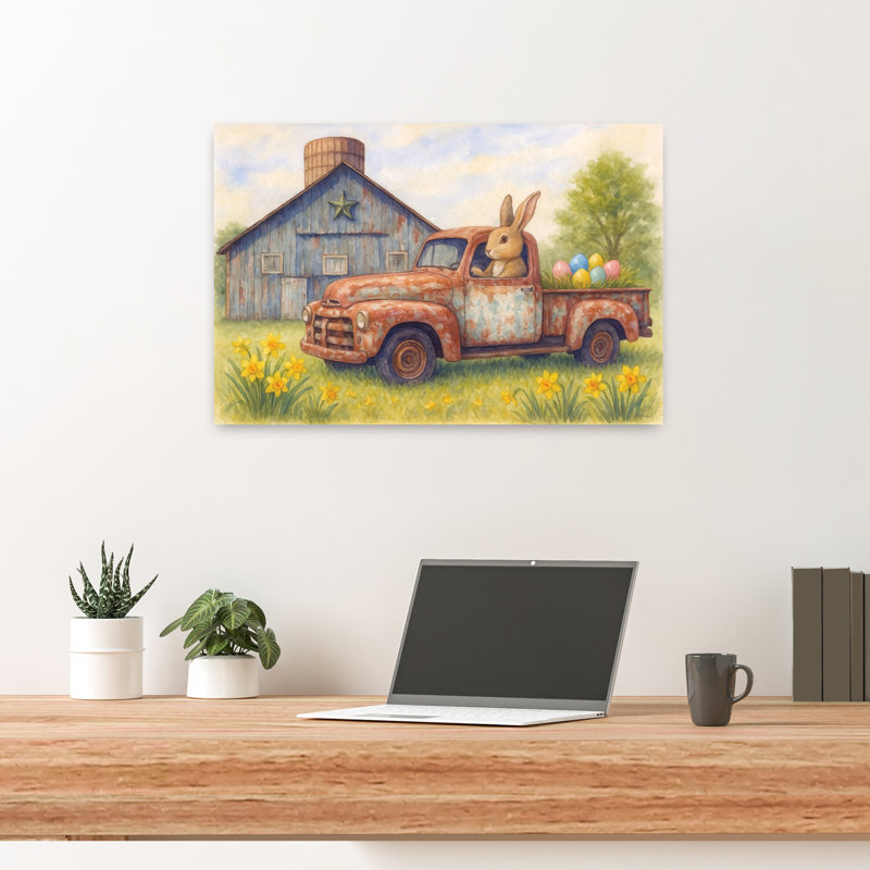 Bringing Pâques Joy, rustique, fantaisiste, jonquille, paysage, H 16 po x l 24 po