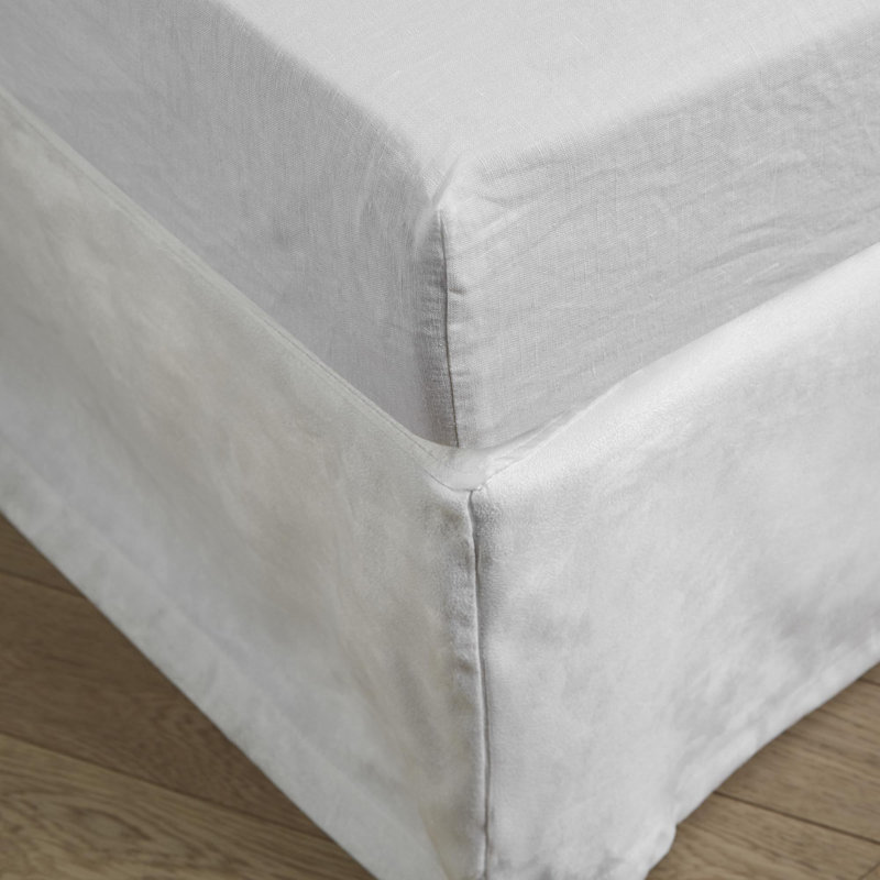 Dziedzic 100% Linen Fitted Sheet, Single (3'), White