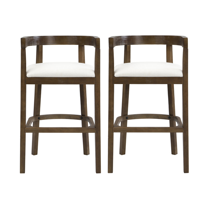 Tabourets de bar (ensemble de 2), Noyer, Tabouret de bar (siège d'une hauteur de 30 po)