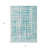 3' X 5' Teal Blue And Ivory Abstract Washable Indoor Outdoor Area Rug