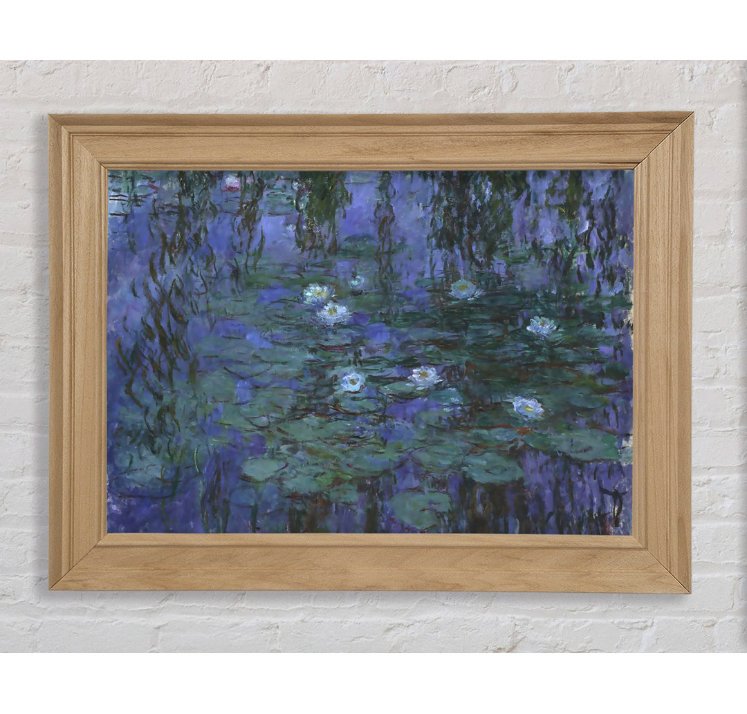 Blaue Seerosen von Monet - Einzelner Bilderrahmen Kunstdrucke