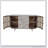 57x16x33" Tv Console With Cane Doors