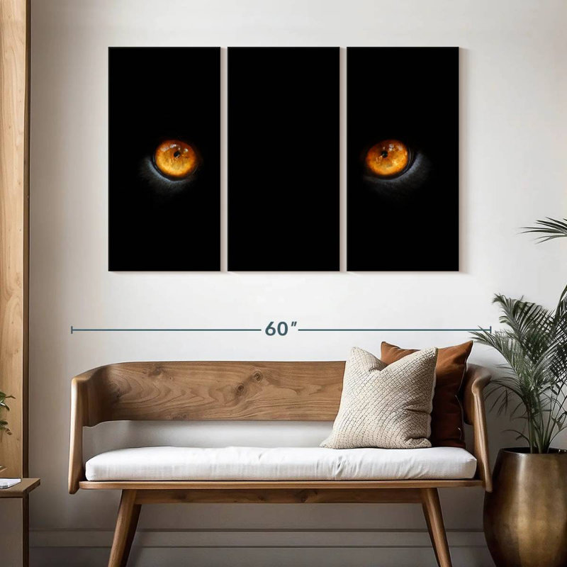 Brampt Black Panther Eyes, 32" H x 50" W