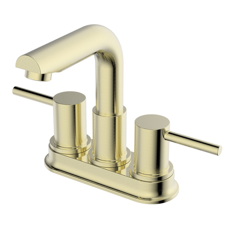 Casmir 2-handle Bathroom Faucet with Drain Assembly, Matte Gold
