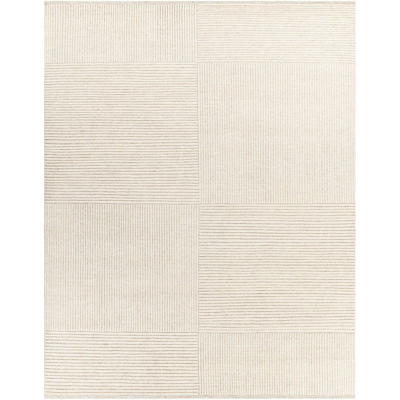 Tunus Hand Knotted Wool Area Rug, Rectangle 10' x 14'
