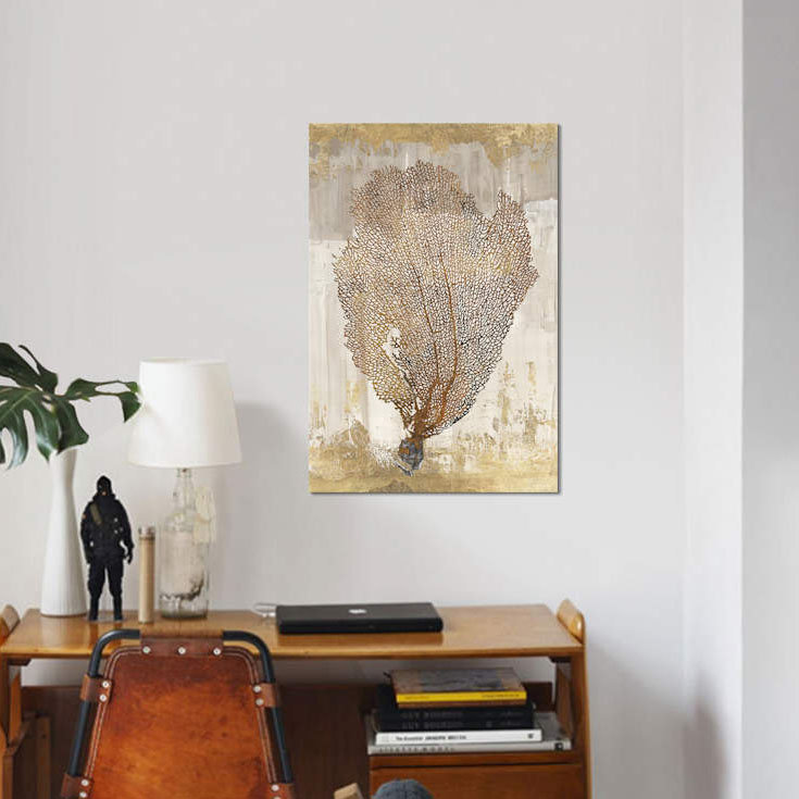 « corail splendor iii », impression sur toile, H 18 po x l 12 po x P 1,5 po, Pas de tapis, Toile tendue