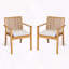 Chaise en bois d'acacia robuste et imperméable 400 lb